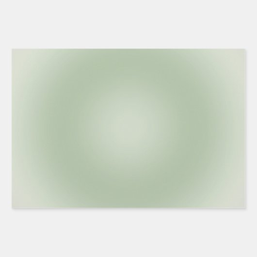 Sage Green Gradient Aura Geschenkpapier Set (Vorderseite 3)