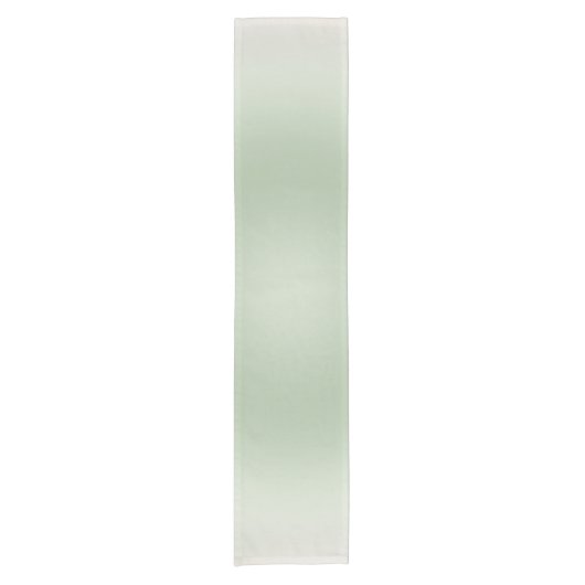Sage Green Gradient Aura Kurzer Tischläufer (Vorderseite)