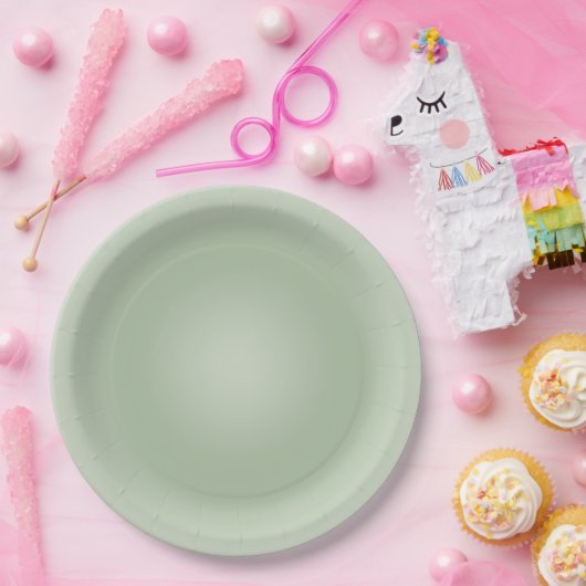 Sage Green Gradient Aura Pappteller (Party)