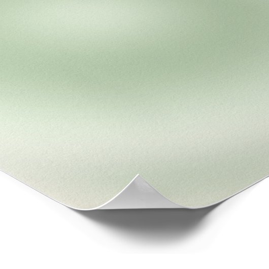 Sage Green Gradient Aura Poster (Ecke)
