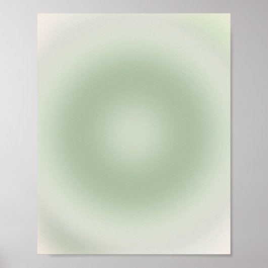Sage Green Gradient Aura Poster (Vorne)