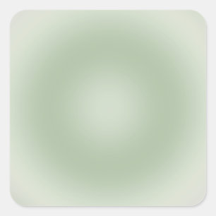 Sage Green Gradient Aura Quadratischer Aufkleber