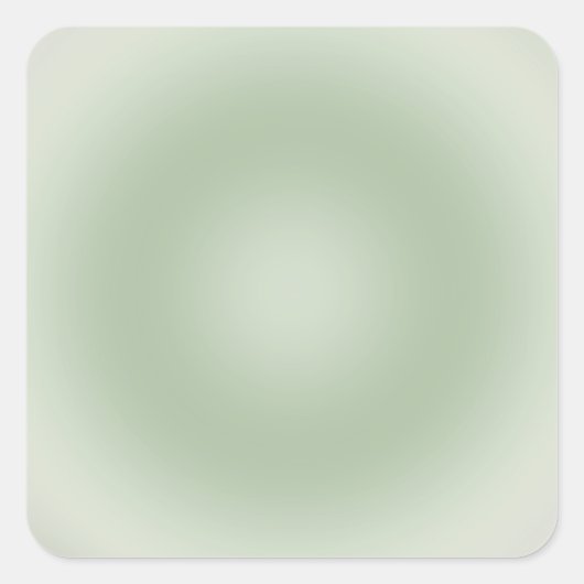 Sage Green Gradient Aura Quadratischer Aufkleber (Vorderseite)