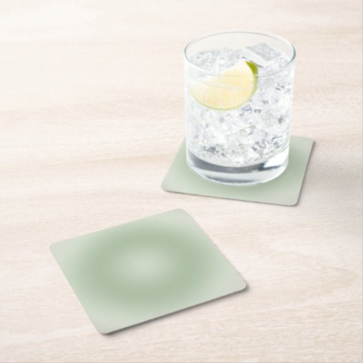Sage Green Gradient Aura Rechteckiger Pappuntersetzer (Vor Ort)
