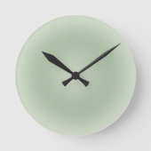 Sage Green Gradient Aura Runde Wanduhr (Vorderseite)