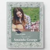 Sage Green Graduation Photo Keepsake Class of 2026 Fotoplatte (Vorderseite)