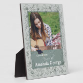 Sage Green Graduation Photo Keepsake Class of 2026 Fotoplatte (Seite)