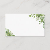 Sage Green Green Capture the Liebe QR Wedding Begleitkarte (Rückseite)