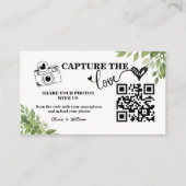 Sage Green Green Capture the Liebe QR Wedding Begleitkarte (Vorderseite)