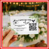 Sage Green Green Capture the Liebe QR Wedding Begleitkarte