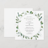 Sage Green Green Probe Dinner Einladung (Vorne/Hinten)