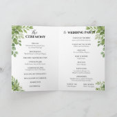 Sage Green Greenerity Order of Event Wedding Progr Programm (Innenseite)