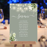 Sage Green Greenerity Sitzplan Tischnummer<br><div class="desc">Diese eleganten grünen Weiden Blumenstrauß Lichter Hochzeiten Tischnummern können mit dem Sitzplan Set Ihrer Gäste in schicken Typografie personalisiert werden. Die Karten werden auf der Vorder- und Rückseite gedruckt (doppelseitig). Entwickelt von Thisisnotme©</div>