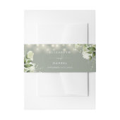 Sage Green Greenerity String Lights Wedding Einladungsbanderole (Vorderseite Beispiel)