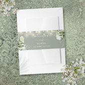 Sage Green Greenerity String Lights Wedding Einladungsbanderole
