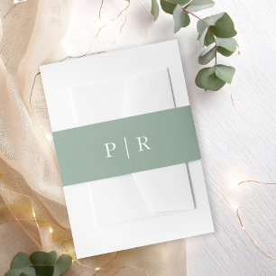 Sage Green Greenerity Wedding Einladungsbanderole