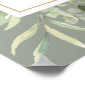 Sage Green Greenerity Wedding Willkommenszeichen Poster (Ecke)