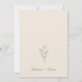 Sage Green Greenery Boho Wedding Einladung (Rückseite)