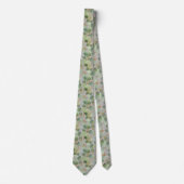 SAGE GREEN GREY BOTANICAL MENS TIE KRAWATTE (Vorderseite)