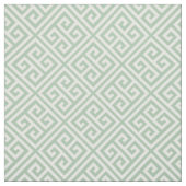 Sage Green Griechisches Schlüsselmuster Stoff (Muster)