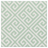 Sage Green Griechisches Schlüsselmuster Stoff (Nahaufnahme)