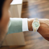 Sage Green Groom Classic | Personalized Wedding Armbanduhr