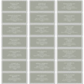 Sage Green Guest Address Sticker (Vorderseite)