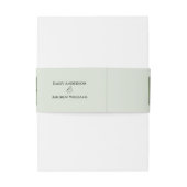 Sage Green Hand Drawn Floral Botanical Wedding Einladungsbanderole (Rückseitenbeispiel)