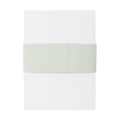 Sage Green Hand Drawn Floral Monogram Wedding Einladungsbanderole (Rückseitenbeispiel)