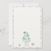 Sage Green Hand Drawn Scribble Fun Save the Date Einladung (Rückseite)