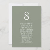 Sage Green Hanging Wedding Seating Chart Card Card Einladung (Vorderseite)