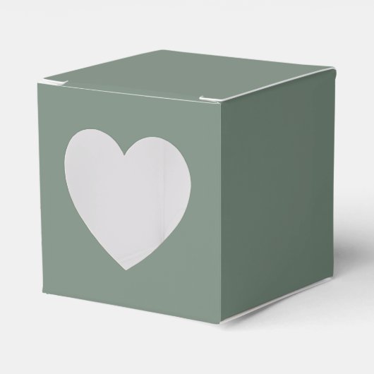 Sage Green Heart Geschenkschachtel (Vorderseite)