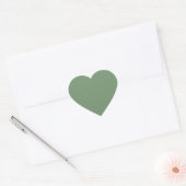 Sage Green Heart Sticker (Umschlag)