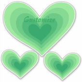 Sage Green Heart Thunder_Cove Aufkleber (Vorderseite)