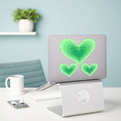Sage Green Heart Thunder_Cove Aufkleber (Laptop auf Schreibtisch)