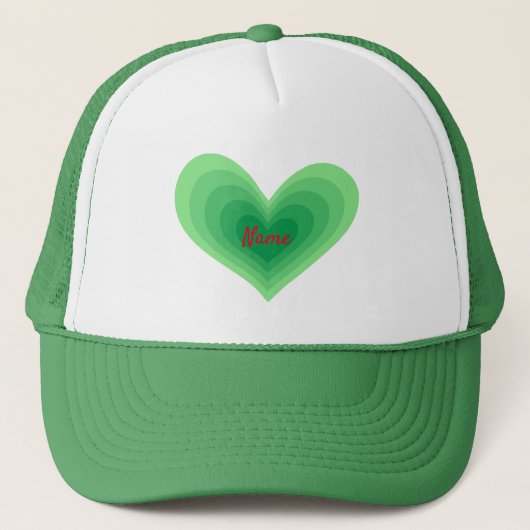 Sage Green Heart Thunder_Cove Trucker Hut Truckerkappe (Vorderseite)