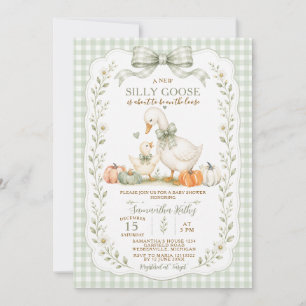 Sage Green Herbst Silly Goose Babyparty  Einladung