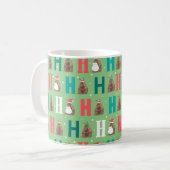 Sage Green Ho Ho Ho Armadillo Kaffeetasse (Vorderseite Links)