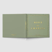 Sage Green Hochzeitsbuch Gästebuch (Voll)