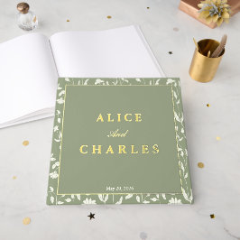 Sage Green Hochzeitsbuch Gästebuch