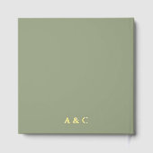 Sage Green Hochzeitsbuch Gästebuch (Rückseite)