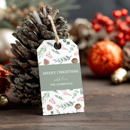 Sage Green Holiday Gift Tag Geschenkanhänger