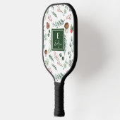 Sage Green Holiday Personalized Pickleball Schläger (Links)