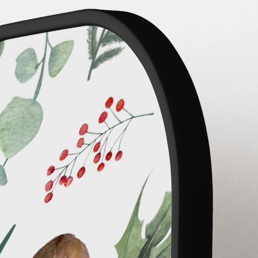 Sage Green Holiday Personalized Pickleball Schläger (Linke Seite)