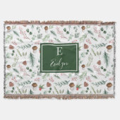 Sage Green Holiday Personalized Throw Blanket Decke (Vorderseite)