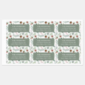 Sage Green Holiday Return Address Label Etiketten (Blatt)