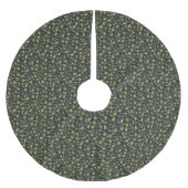 Sage Green Holly Christmas Polyester Weihnachtsbaumdecke (Vorderseite)
