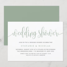 Sage Green Hübsch Calligraphy Polterabend