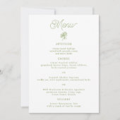 Sage Green Hydrangea 5x7 Wedding Menu Card Einladung (Vorderseite)