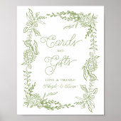 Sage Green Hydrangea Karten und Geschenke Schild (Vorne)